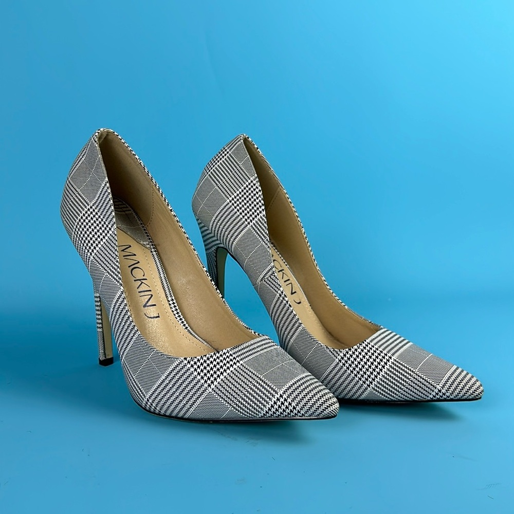 Black and White Houndstooth/Plaid Stiletto Heels
